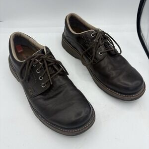 Merrell Shoes Mens Size 9.5 Realm Espresso Brown Leather Lace Up Oxford J42137